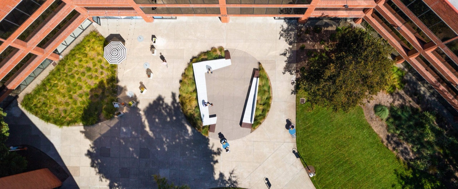 Waterfront Plaza courtyard from above